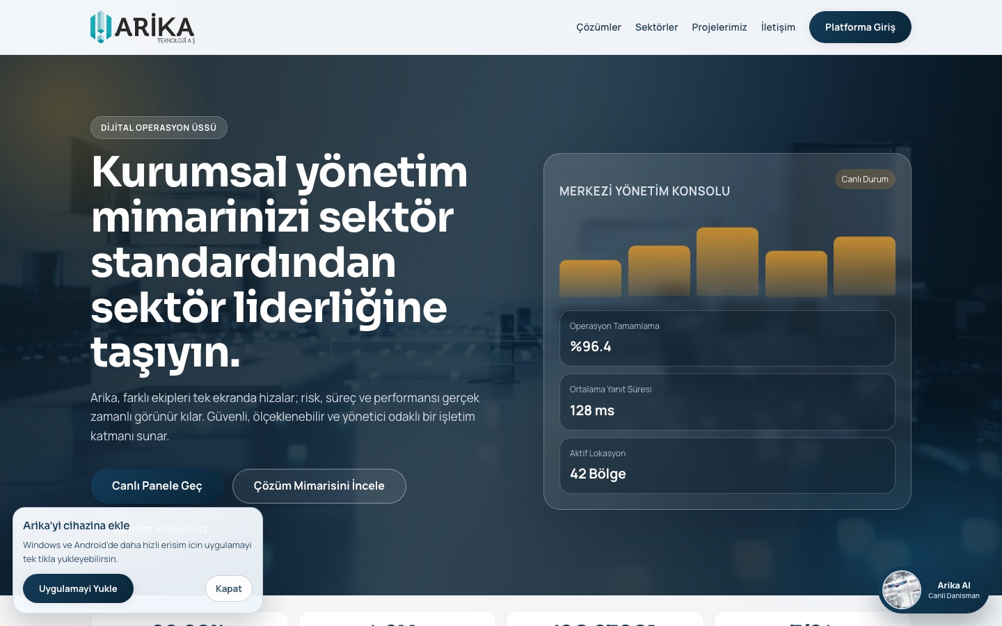 Arika proje önizlemesi